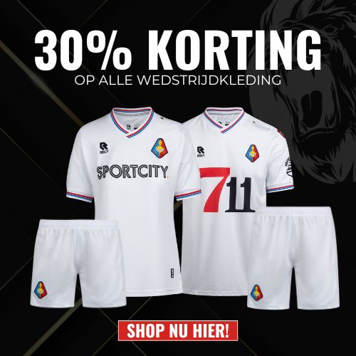 30% korting op alle wedstrijdkleding 24/25